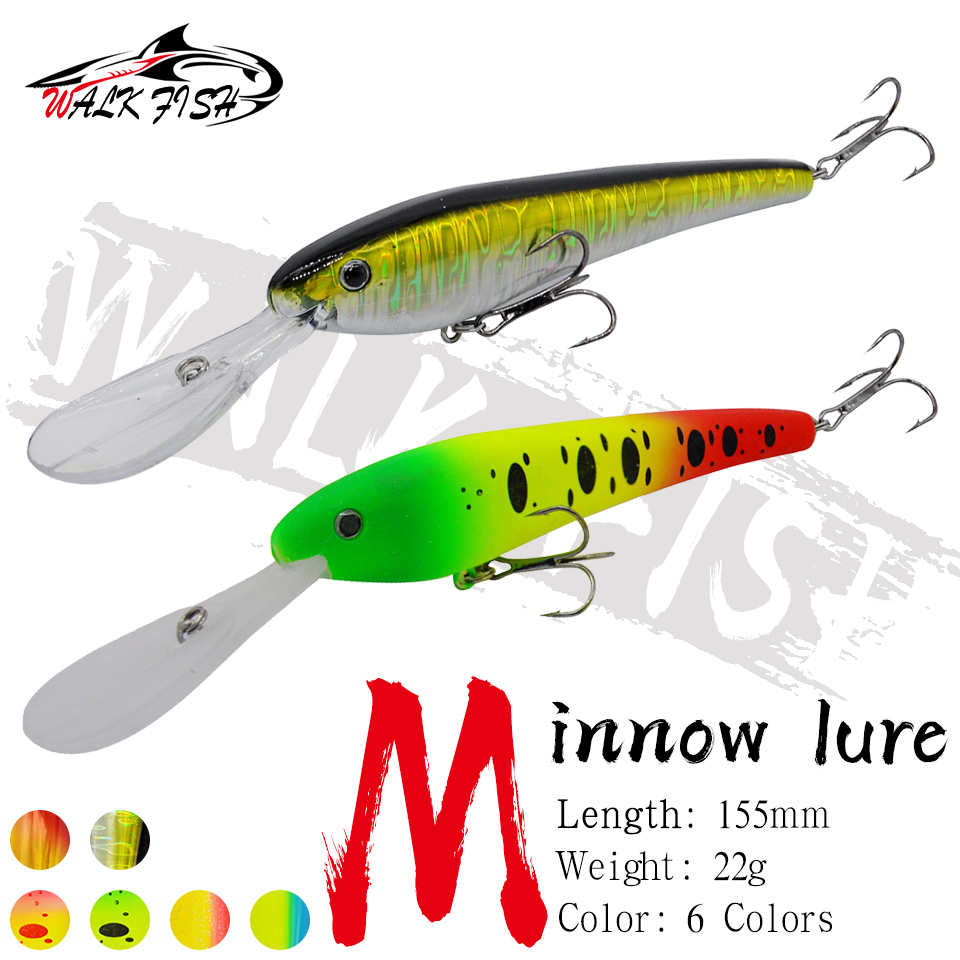 Fishing Lure Crankbait - WALK FISH 1PCS Minnow Fishing Lure