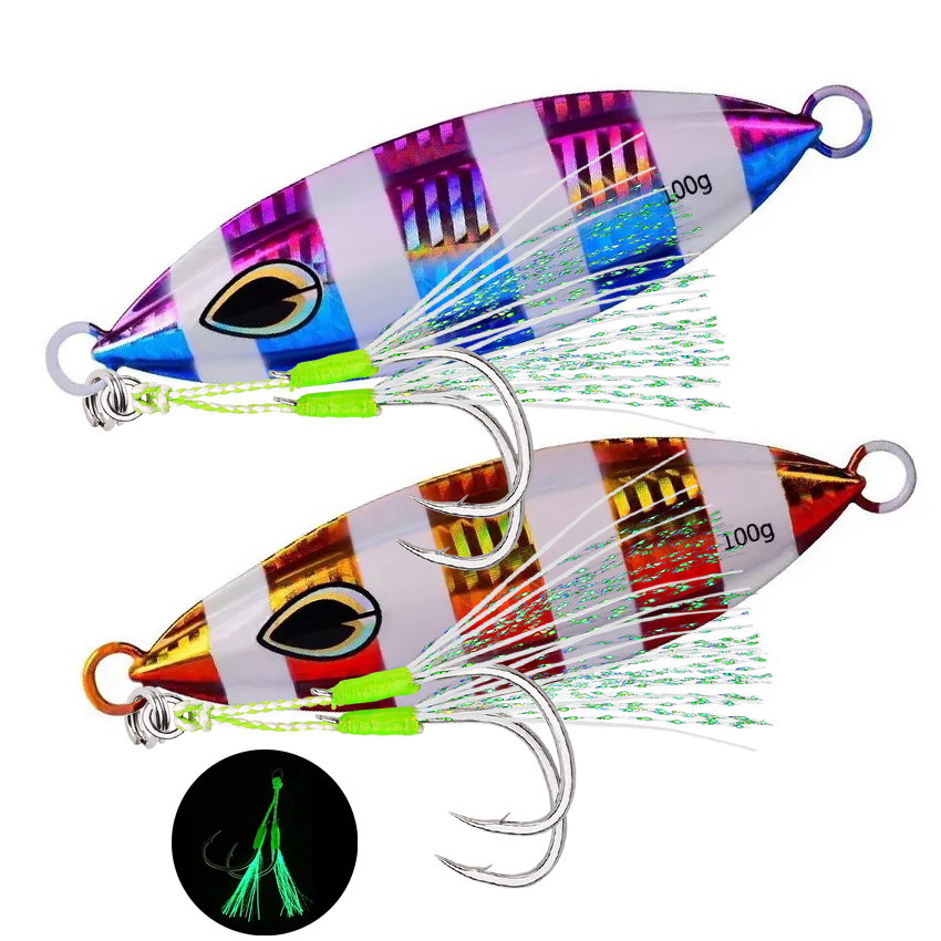 Fishing Lure Spoon - 1pcs High quality Metal Night Glow