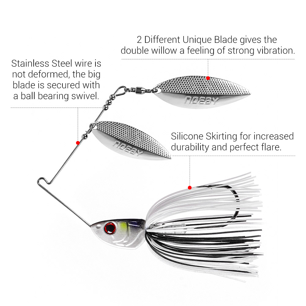 Noeby Spinnerbait 10.5g 14g 21 - огляд і ціна Fishing Lure Blade Bait