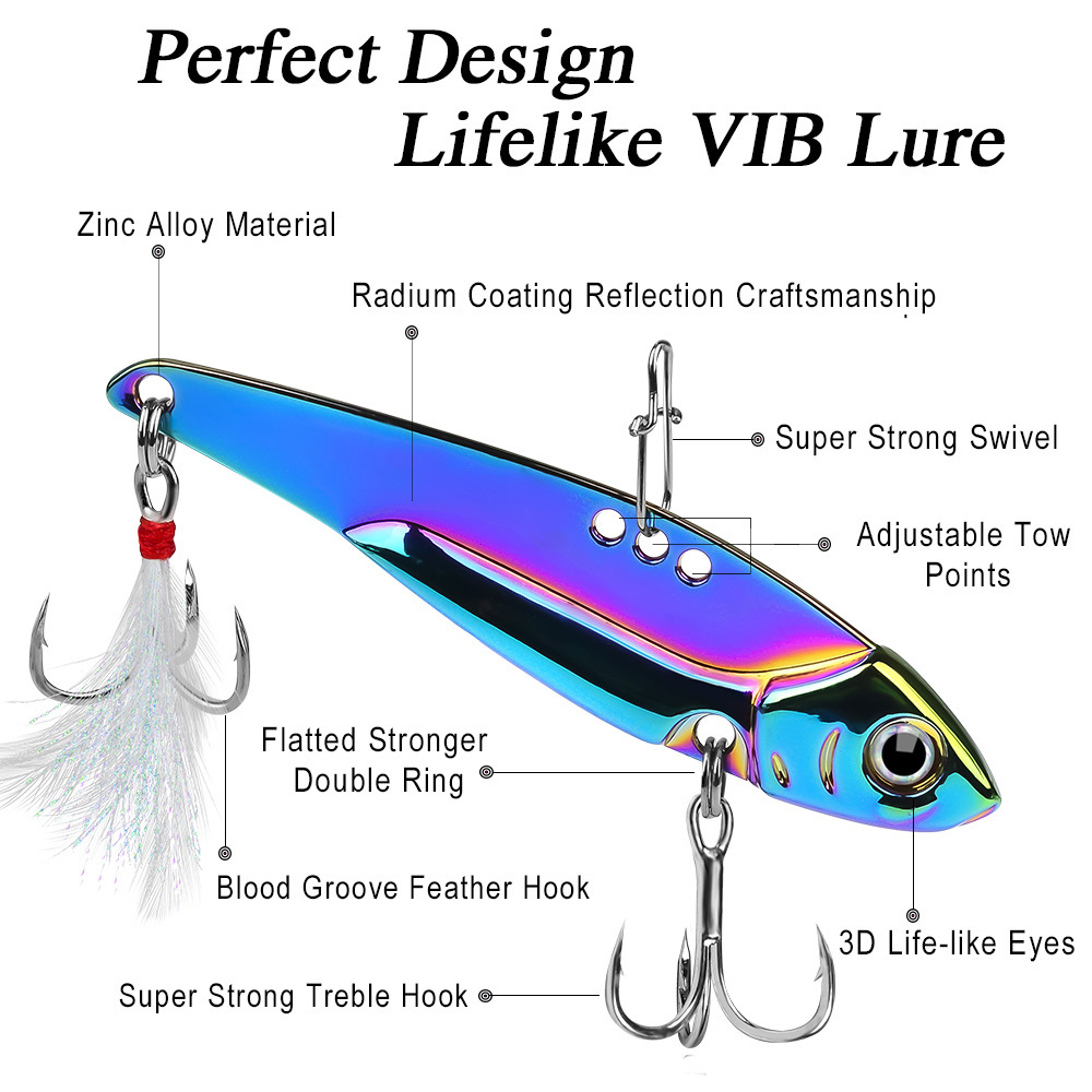 Colorful Metal VIB Lure Bait,  - огляд і ціна Fishing Lure Spoon