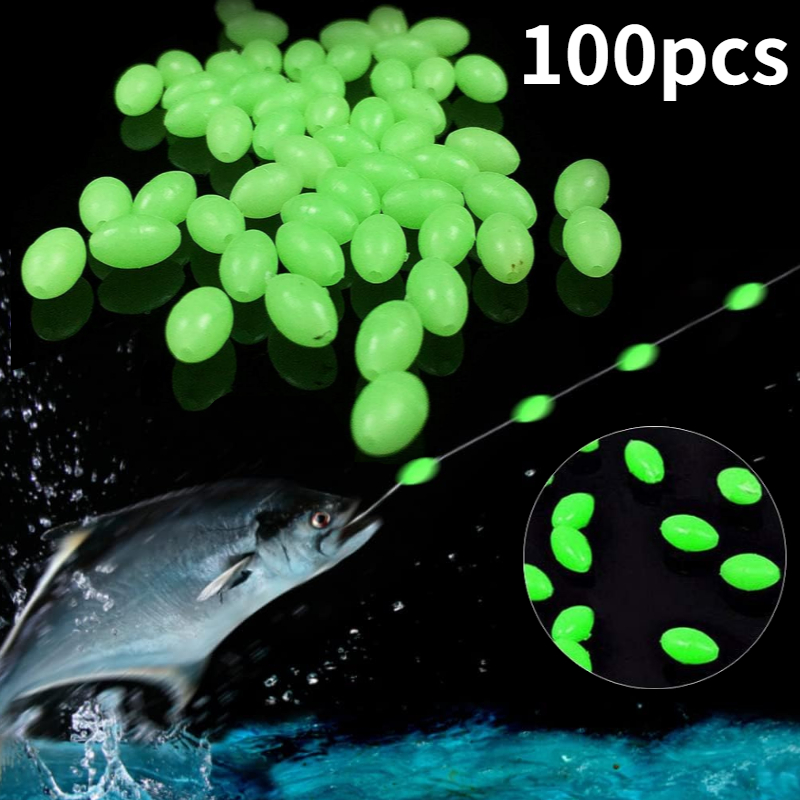 100pcs/lot Oval Night Luminous - огляд і ціна Fishing Lure Topwater
