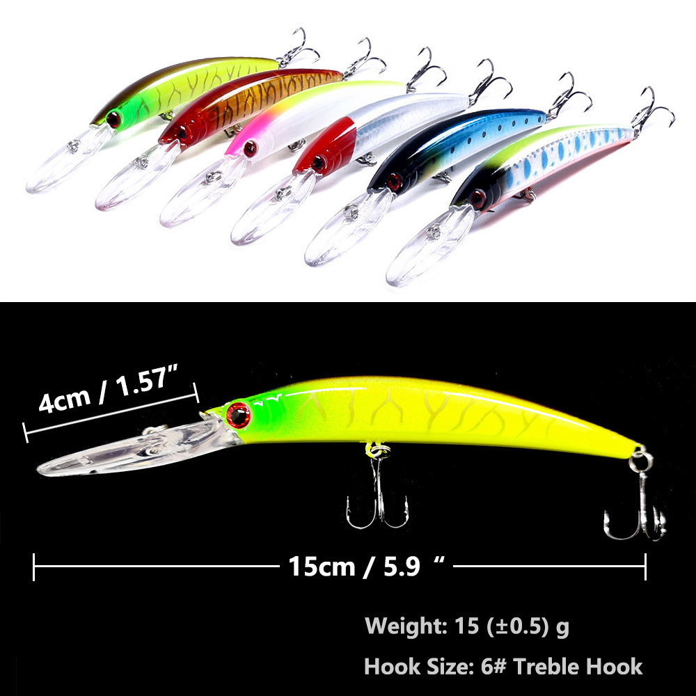 1PCS 15cm 15g  Deep Diving Jer - огляд і ціна Fishing Lure Jerkbait