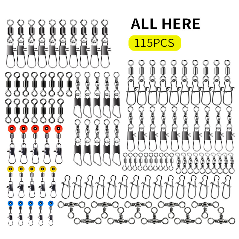 115pcs Fishing Swivel Connecto - огляд і ціна Fishing Lure Box