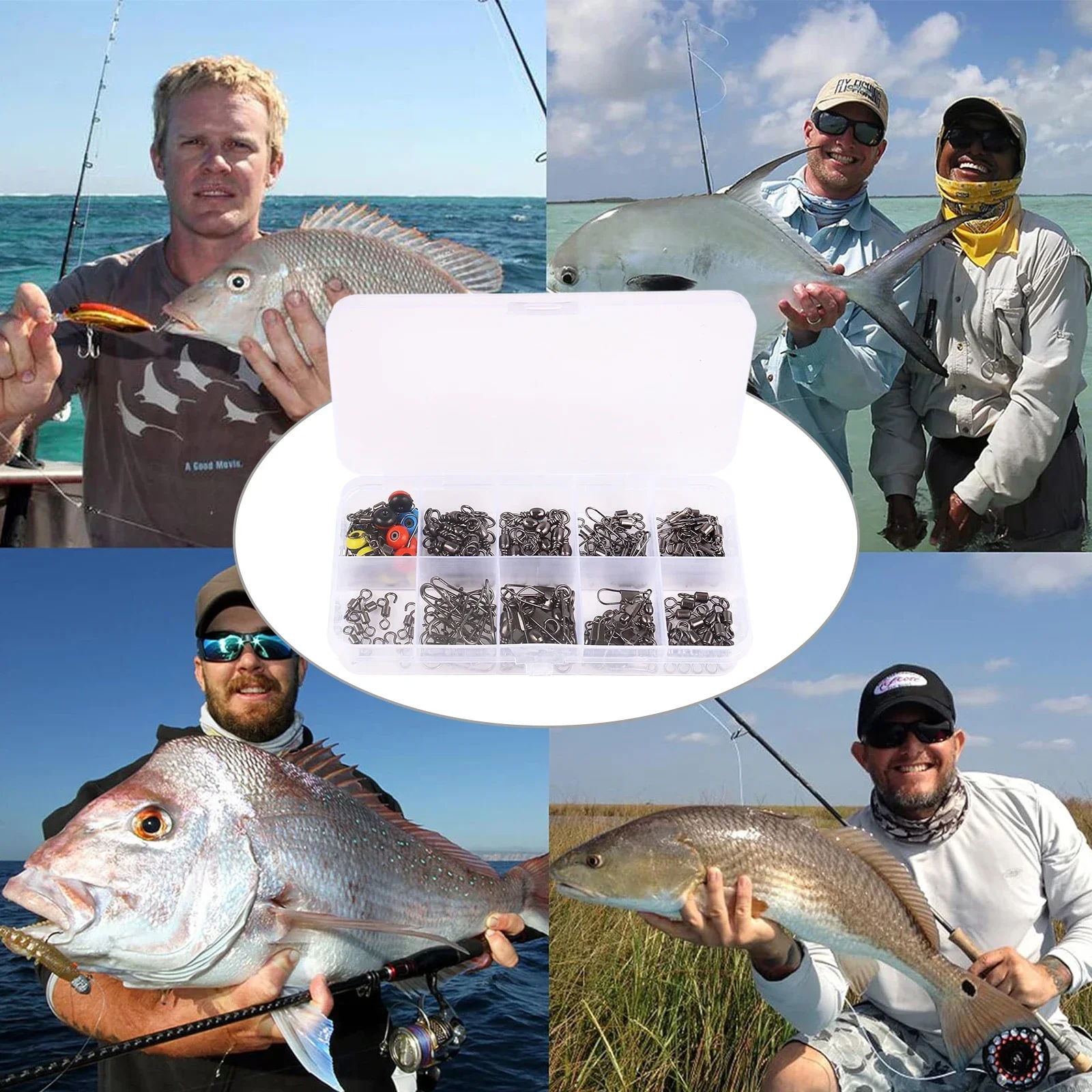 115pcs Fishing Swivel Connecto - огляд і ціна Fishing Lure Box