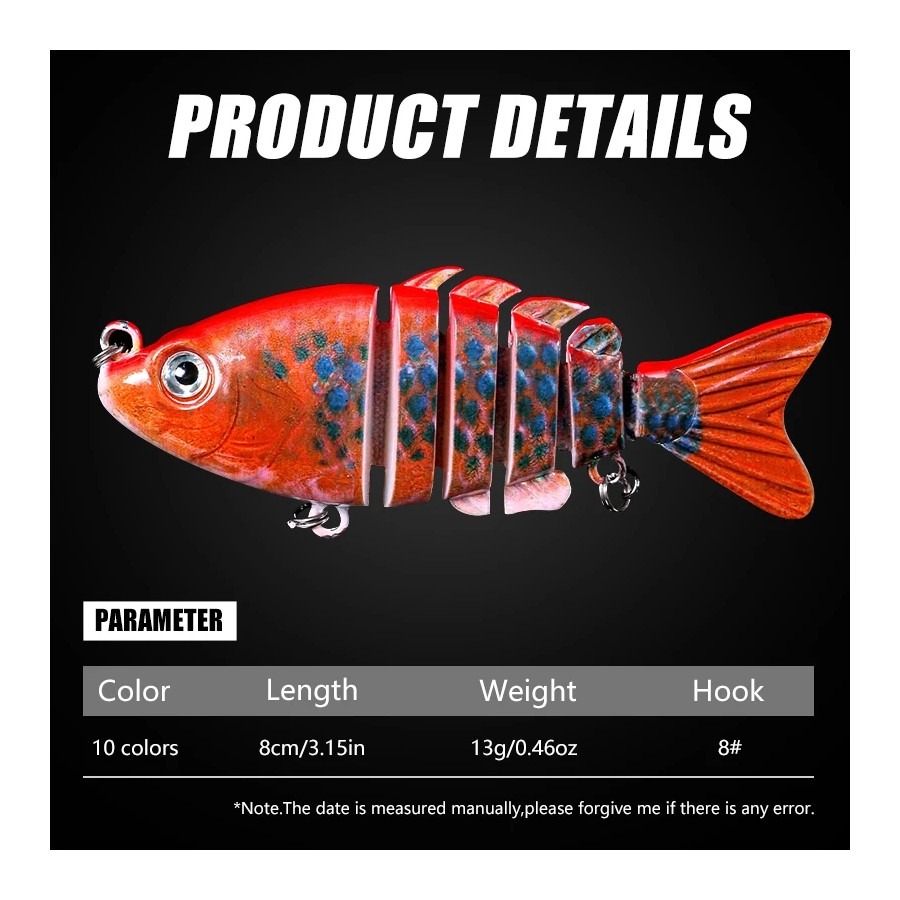 1PCS 8cm 13g Lifelike Fishing  - огляд і ціна Fishing Lure Crankbait