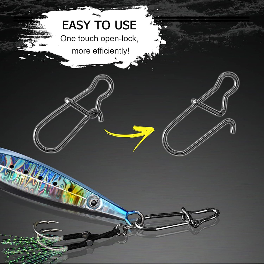 50Pcs Crankbait Snaps Stainles - огляд і ціна Fishing Lure Crankbait