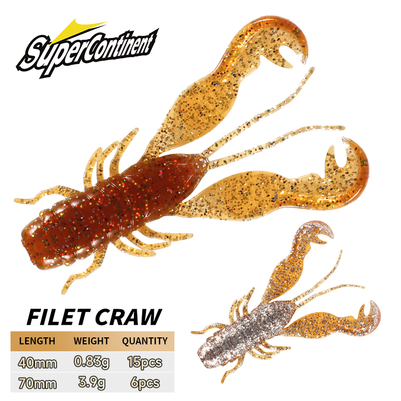 2023 Supercontinent Filet Craw - огляд і ціна Fishing Lure Soft Plastic