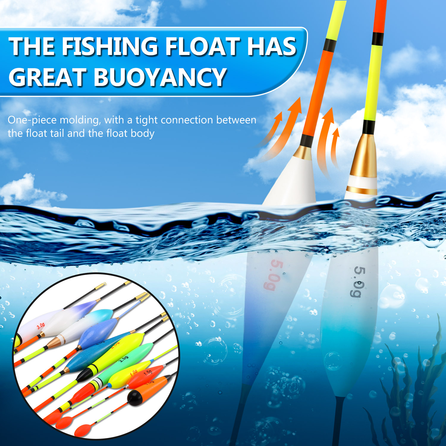 EVA Fishing Float Set 10pc 1.5 - огляд і ціна Fishing Lure Topwater